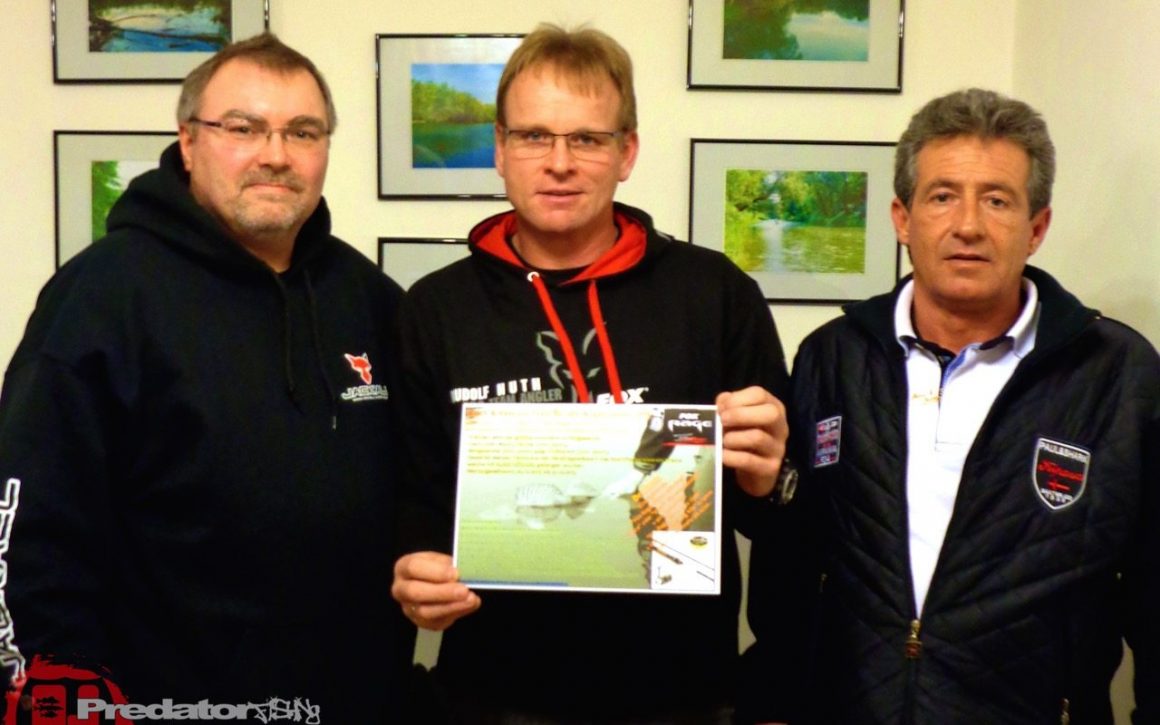 SFV-Schatzmeister Wolfgang Leschnig, Pro Team Angler Rudolf Huth, SFV-Obmann Petr Herbert